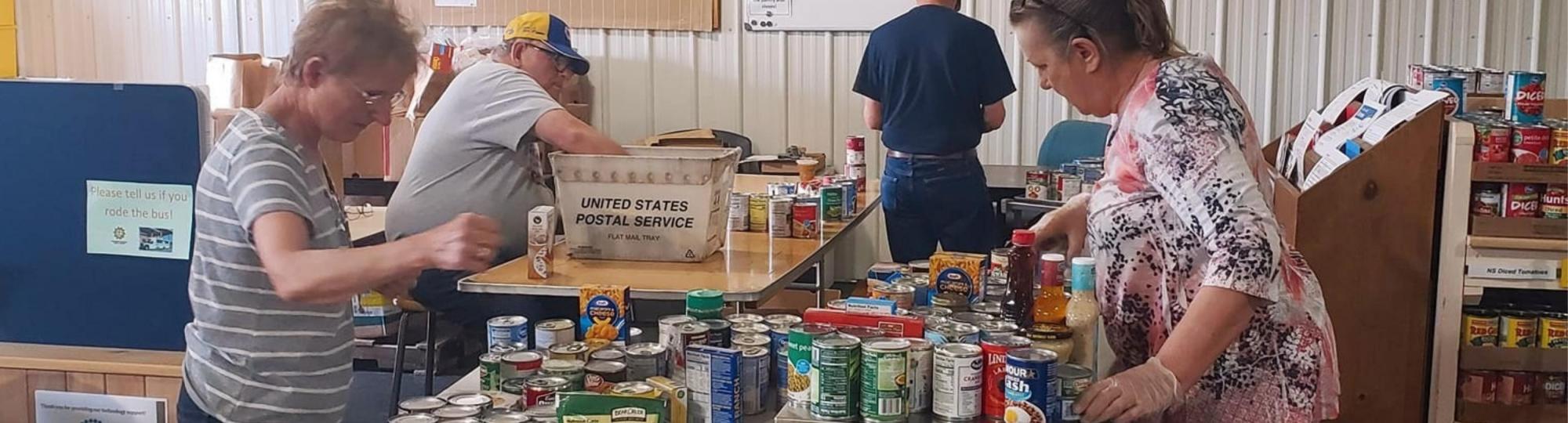 food pantry workers